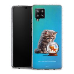 Silikon Glitter Case transparent-silber