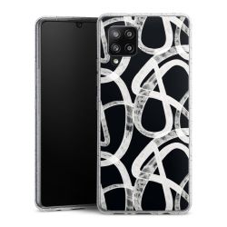 Silikon Glitter Case transparent-silber