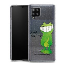 Silikon Glitter Case transparent-silber