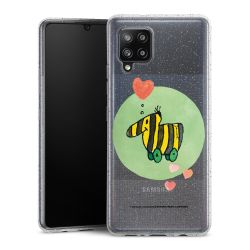 Silikon Glitter Case transparent-silber