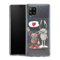 Silikon Glitter Case transparent-silber