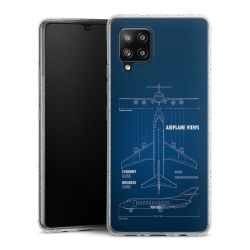 Silikon Glitter Case transparent-silber