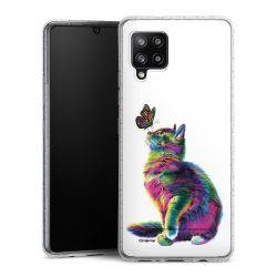 Silikon Glitter Case transparent-silber