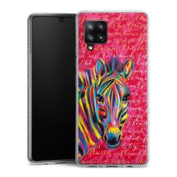 Silikon Glitter Case transparent-silber