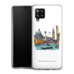 Silikon Glitter Case transparent-silber