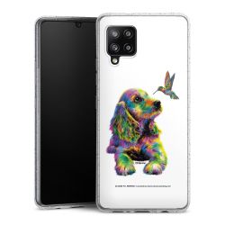 Silikon Glitter Case transparent-silber