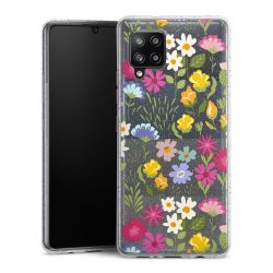 Silikon Glitter Case transparent-silber