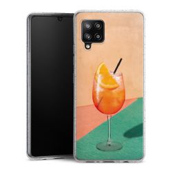 Silikon Glitter Case transparent-silber