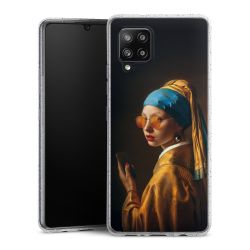 Silikon Glitter Case transparent-silber