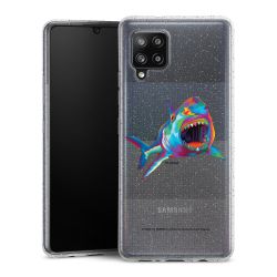 Silikon Glitter Case transparent-silber