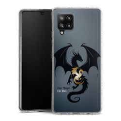 Silikon Glitter Case transparent-silber