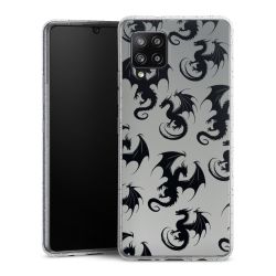 Silikon Glitter Case transparent-silber