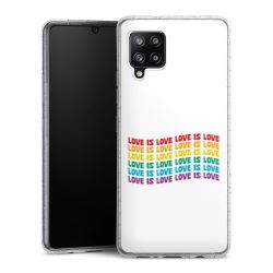 Silikon Glitter Case transparent-silber