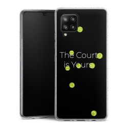 Silikon Glitter Case transparent-silber