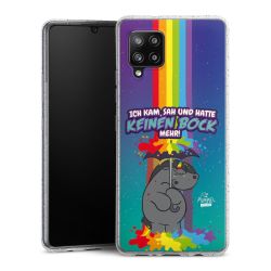 Silikon Glitter Case transparent-silber