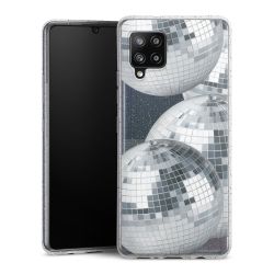 Silikon Glitter Case transparent-silber