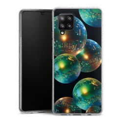 Silikon Glitter Case transparent-silber