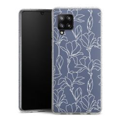 Silikon Glitter Case transparent-silber