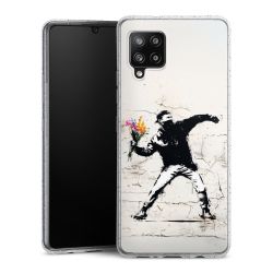 Silikon Glitter Case transparent-silber