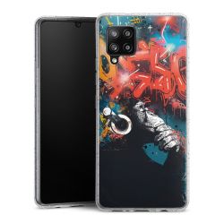 Silikon Glitter Case transparent-silber