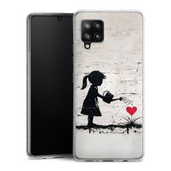 Silikon Glitter Case transparent-silber