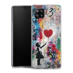 Silikon Glitter Case transparent-silber