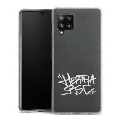 Silikon Glitter Case transparent-silber