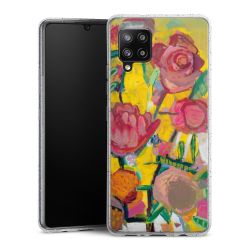 Silikon Glitter Case transparent-silber