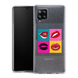 Silikon Glitter Case transparent-silber