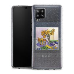 Silikon Glitter Case transparent-silber