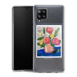 Silikon Glitter Case transparent-silber