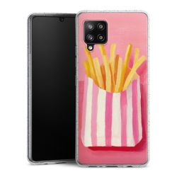 Silikon Glitter Case transparent-silber