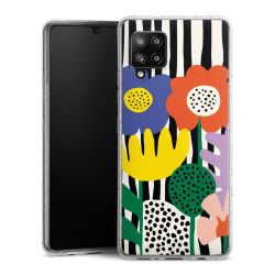 Silikon Glitter Case transparent-silber