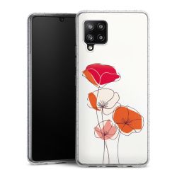 Silikon Glitter Case transparent-silber