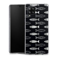 Silikon Glitter Case transparent-silber