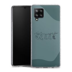 Silikon Glitter Case transparent-silber