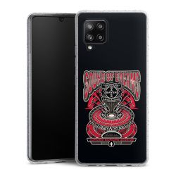 Silikon Glitter Case transparent-silber