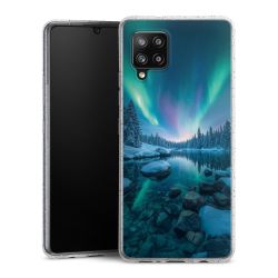 Silikon Glitter Case transparent-silber