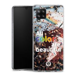 Silikon Glitter Case transparent-silber