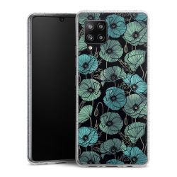 Silikon Glitter Case transparent-silber