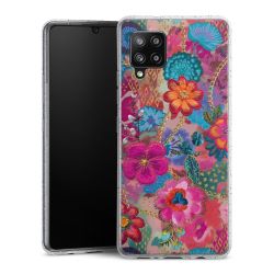 Silikon Glitter Case transparent-silber