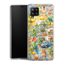 Silikon Glitter Case transparent-silber