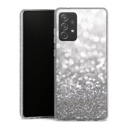 Silicone Glitter Case silver glitter