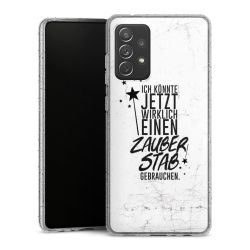 Silikon Glitter Case transparent-silber