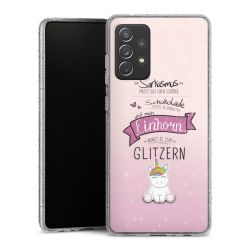 Silikon Glitter Case transparent-silber