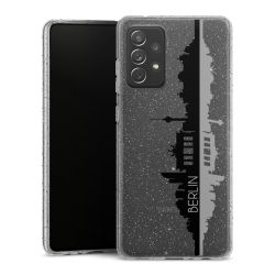 Silikon Glitter Case transparent-silber