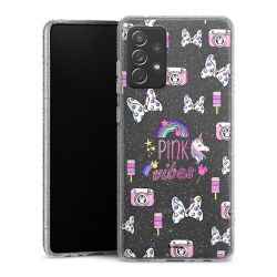 Silicone Glitter Case silver glitter