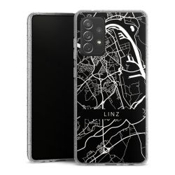 Silikon Glitter Case transparent-silber