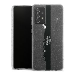 Silikon Glitter Case transparent-silber