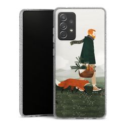 Silikon Glitter Case transparent-silber